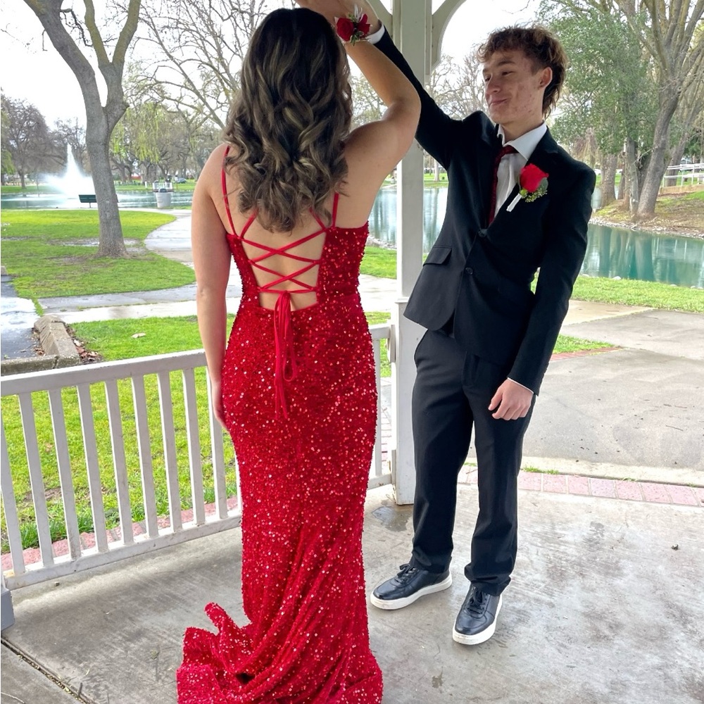 Stunning Red Sequin Gown